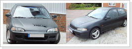 Honda Civic - Vollfolierung schwarz-matt, Applikation in schwarz-glänzend